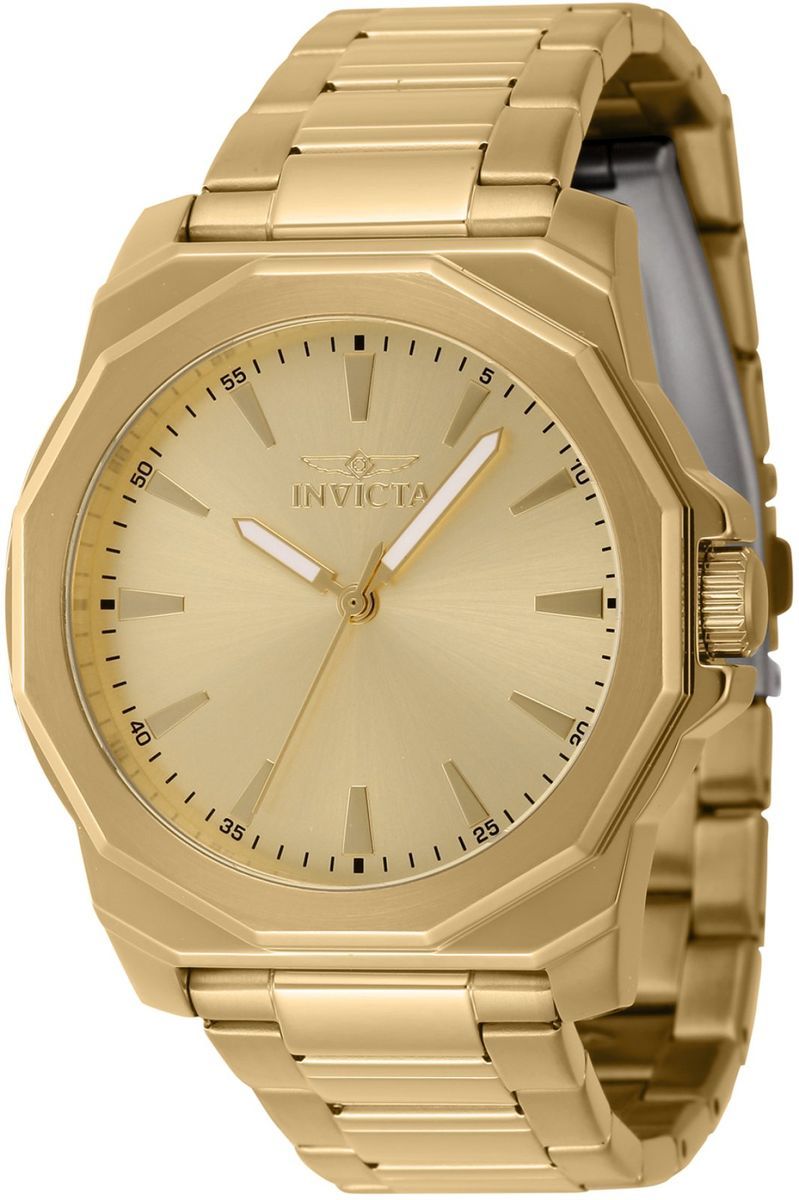 Goldfarbene Analog-Uhr