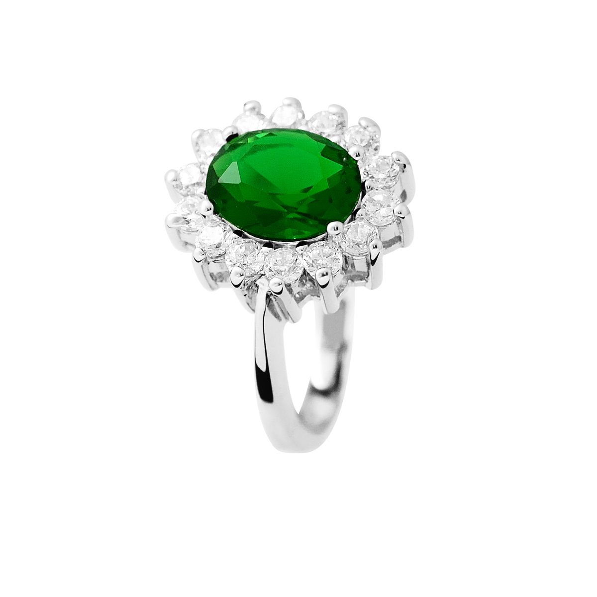 Königlicher Saphir Halo Cocktailring