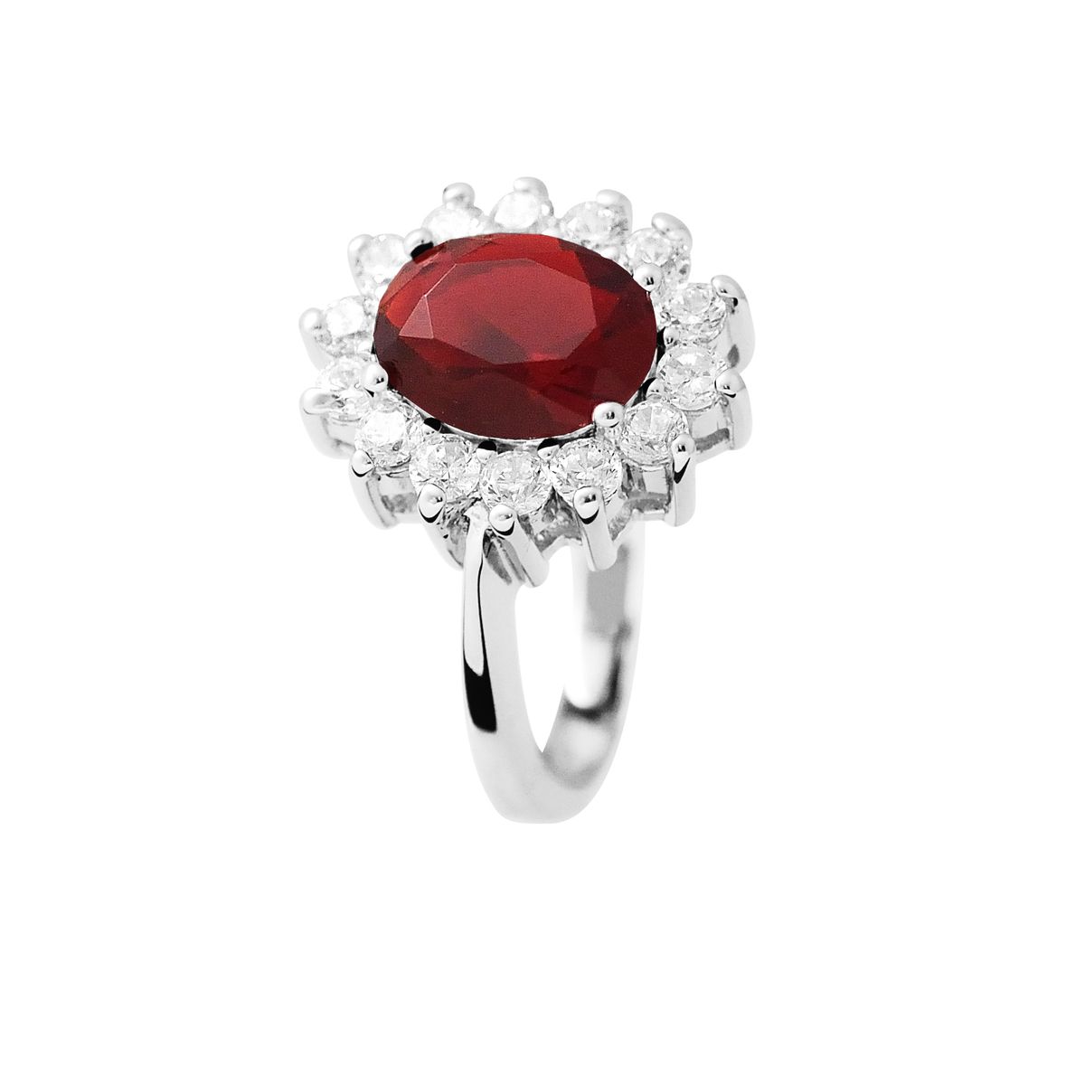 Königlicher Saphir Halo Cocktailring