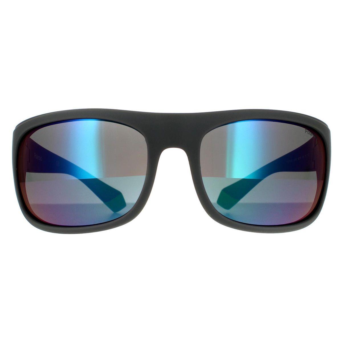 Grau-grüne gewickelte polarisierte Sonnenbrille