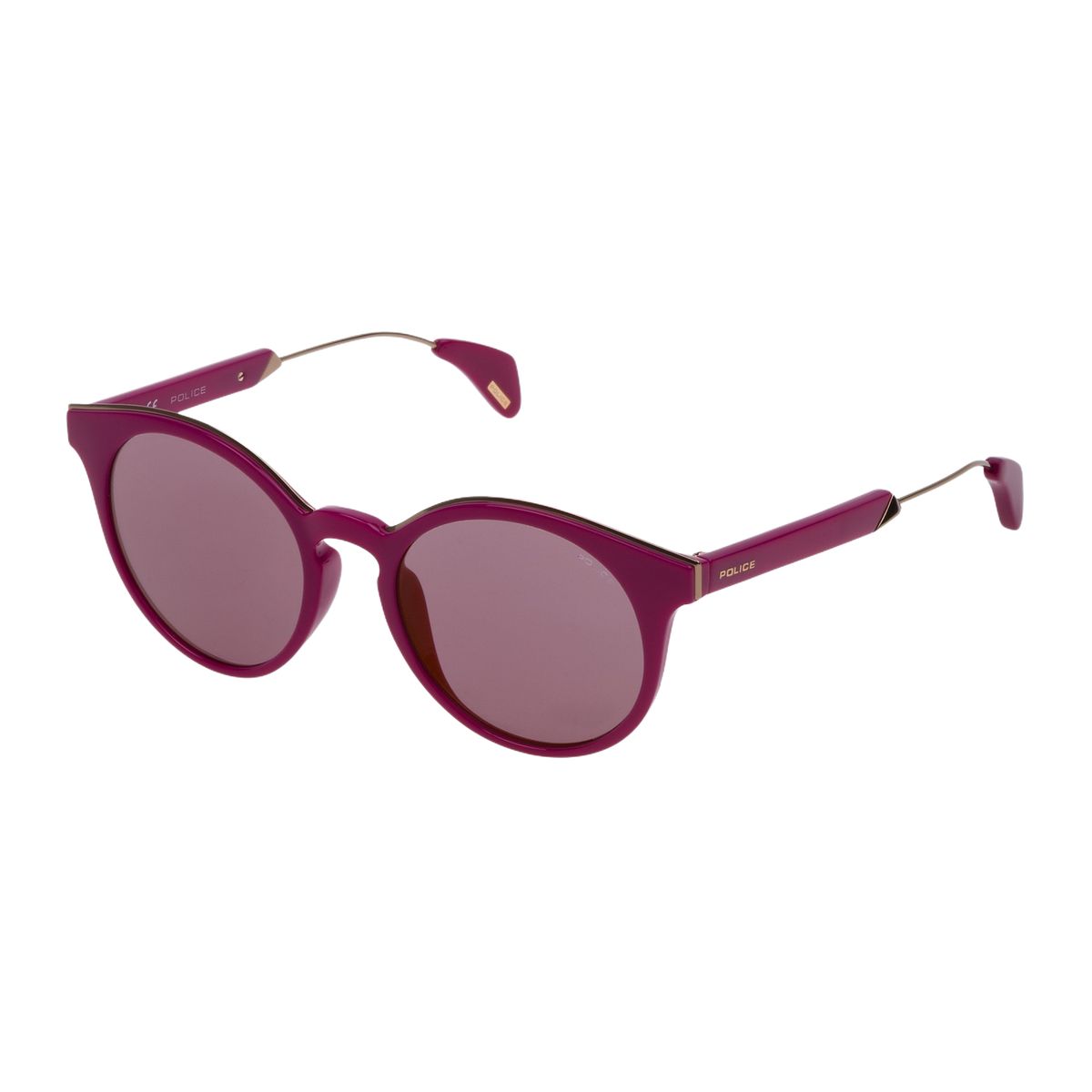 Sonnenbrille mit runden Gläsern und Metallbügeln