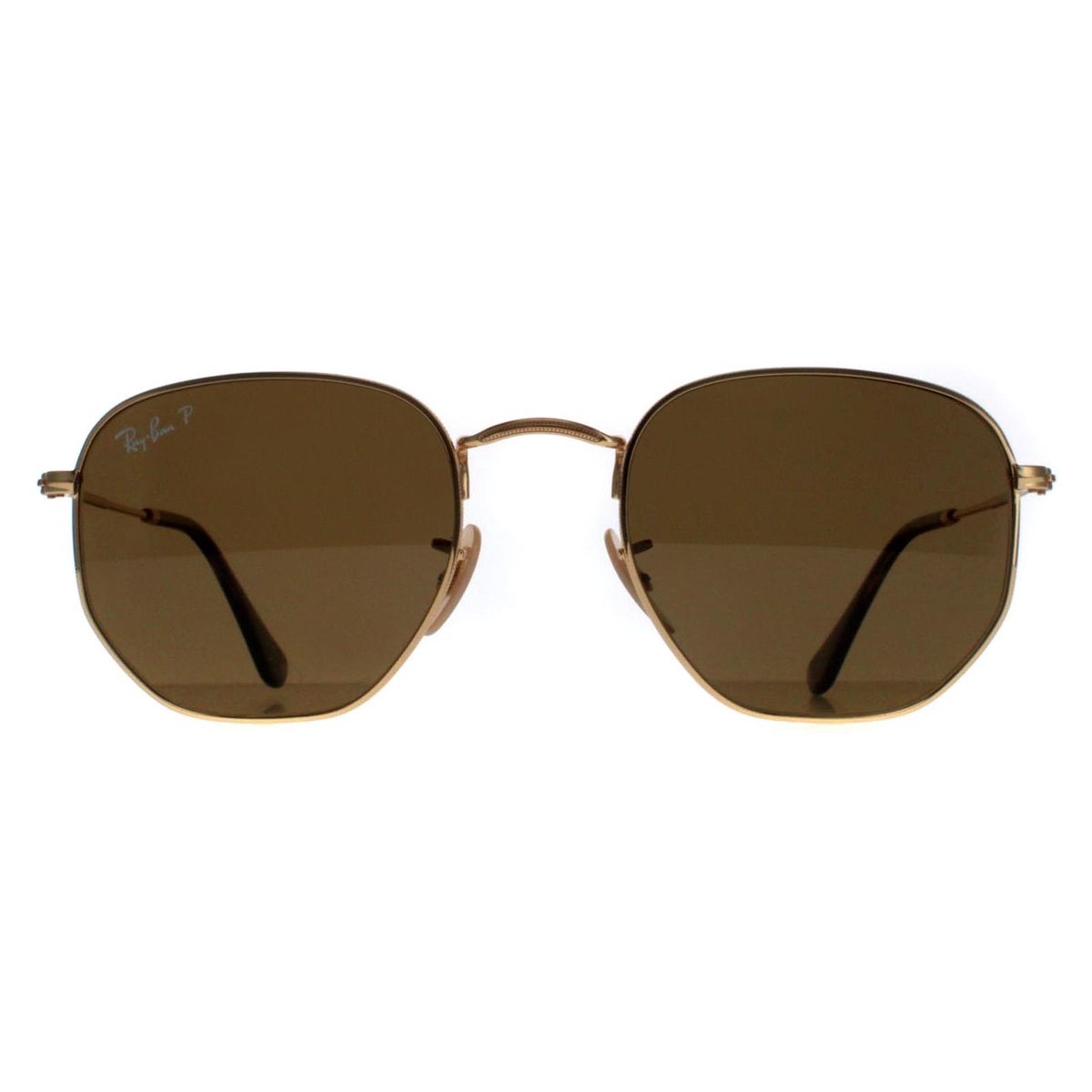Sechseckige Sonnenbrille mit polarisierten Gläsern