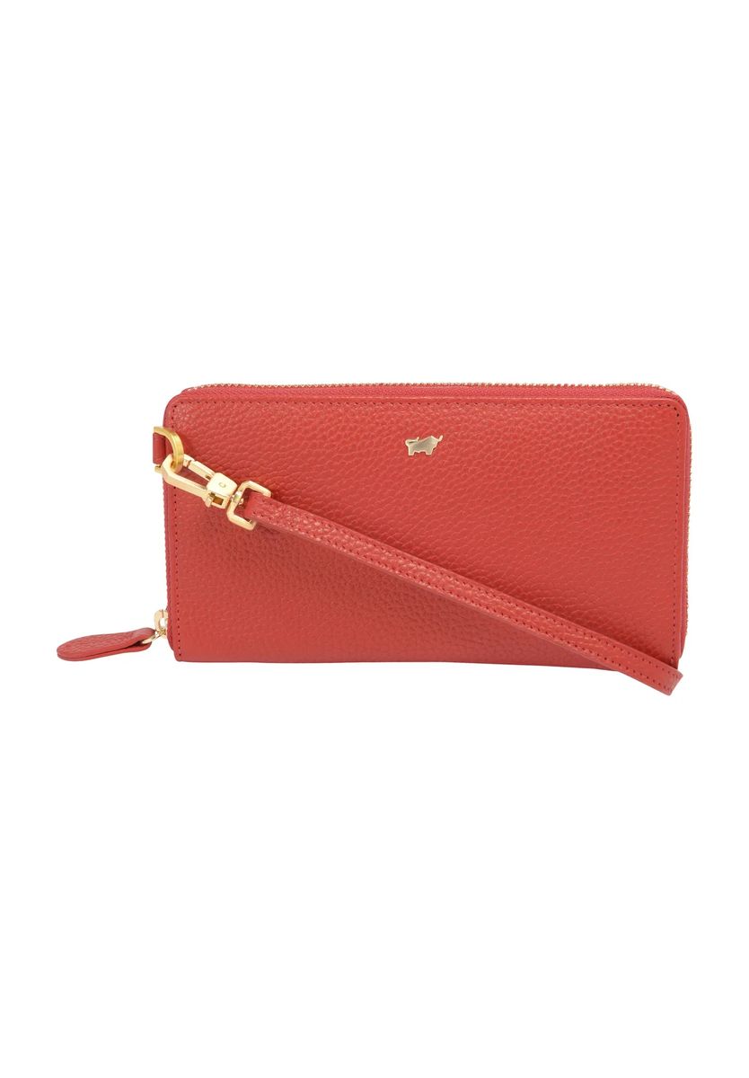 BRAUN BÜFFEL Langbörse, Leder, Handyfach, für Damen, rot, 99