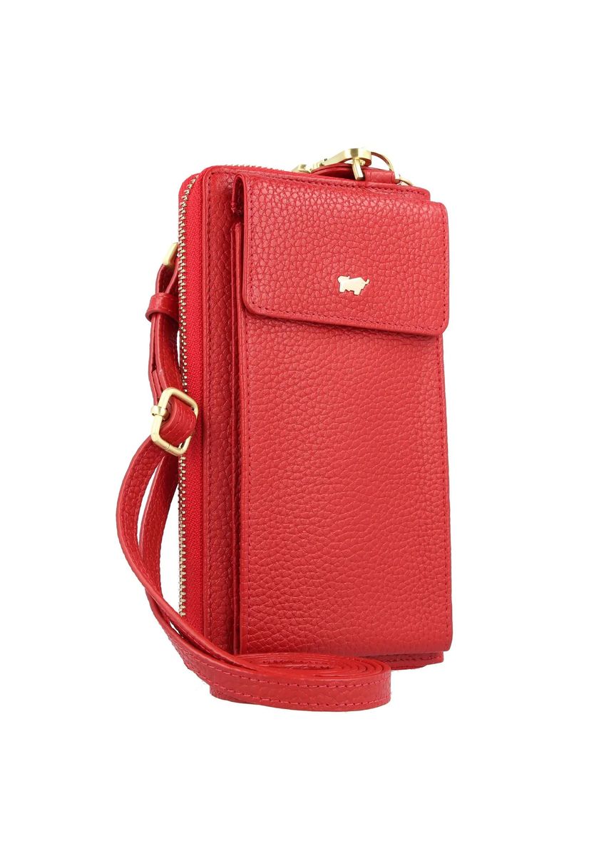 BRAUN BÜFFEL Langbörse, Leder, Handyfach, für Damen, rot, 99
