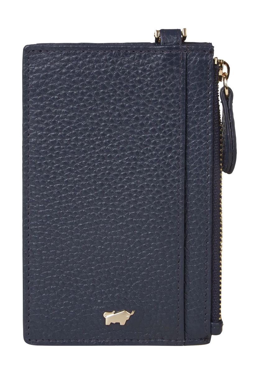 BRAUN BÜFFEL Schlüsseletui, Leder, Kreditkartenfächer, Emblem, für Damen, blau