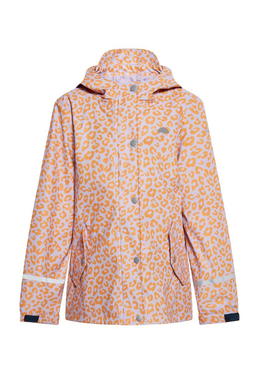 Schmuddelwedda Regenjacke Mädchen Pastelllavendel Orange Leo