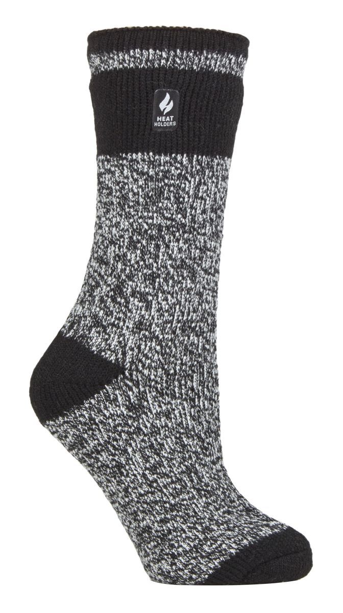 Heat Holders - Damen Thermosocken für den Winter | Socken für drinnen und draußen | Kuschelig & Flauschig | Geschenke für Frauen - Schwarz (Sydney)