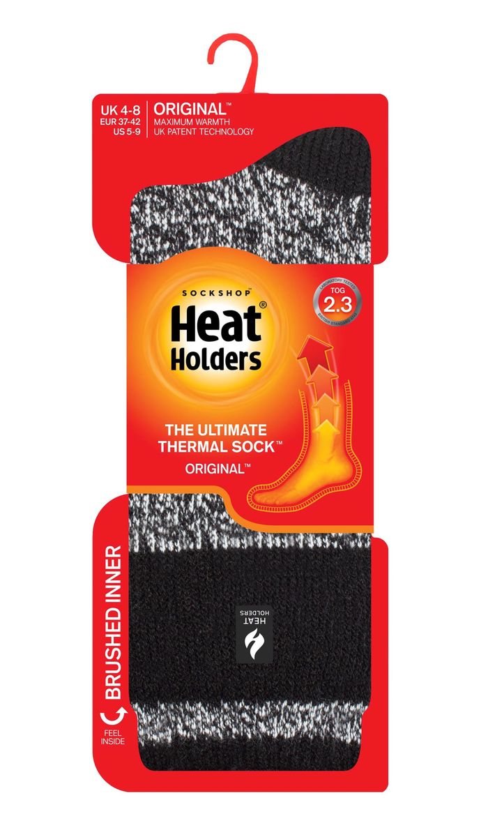 Thermische Socken mit Melange-Strick