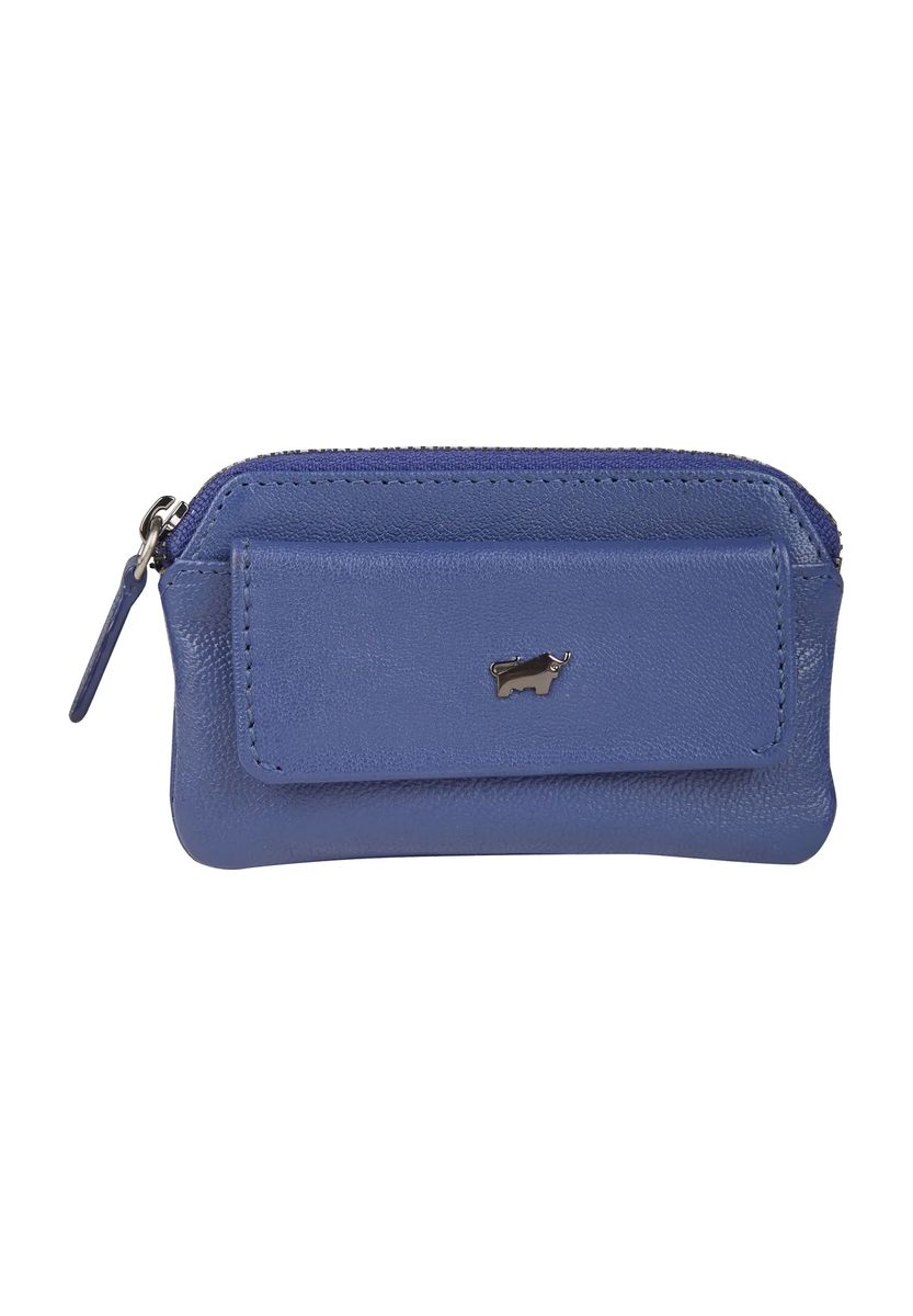 BRAUN BÜFFEL Schlüsseletui, Leder, Emblem, uni, für Damen, blau