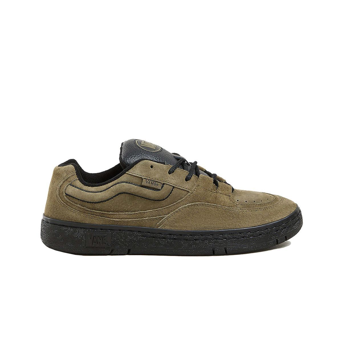Olivegrüne Wildleder-Skateschuhe