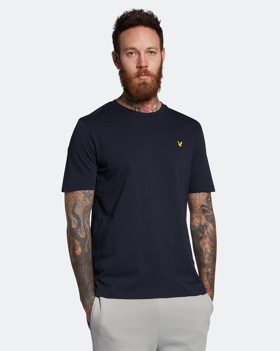 Klassisches Slub-Baumwoll-T-Shirt mit Textur
