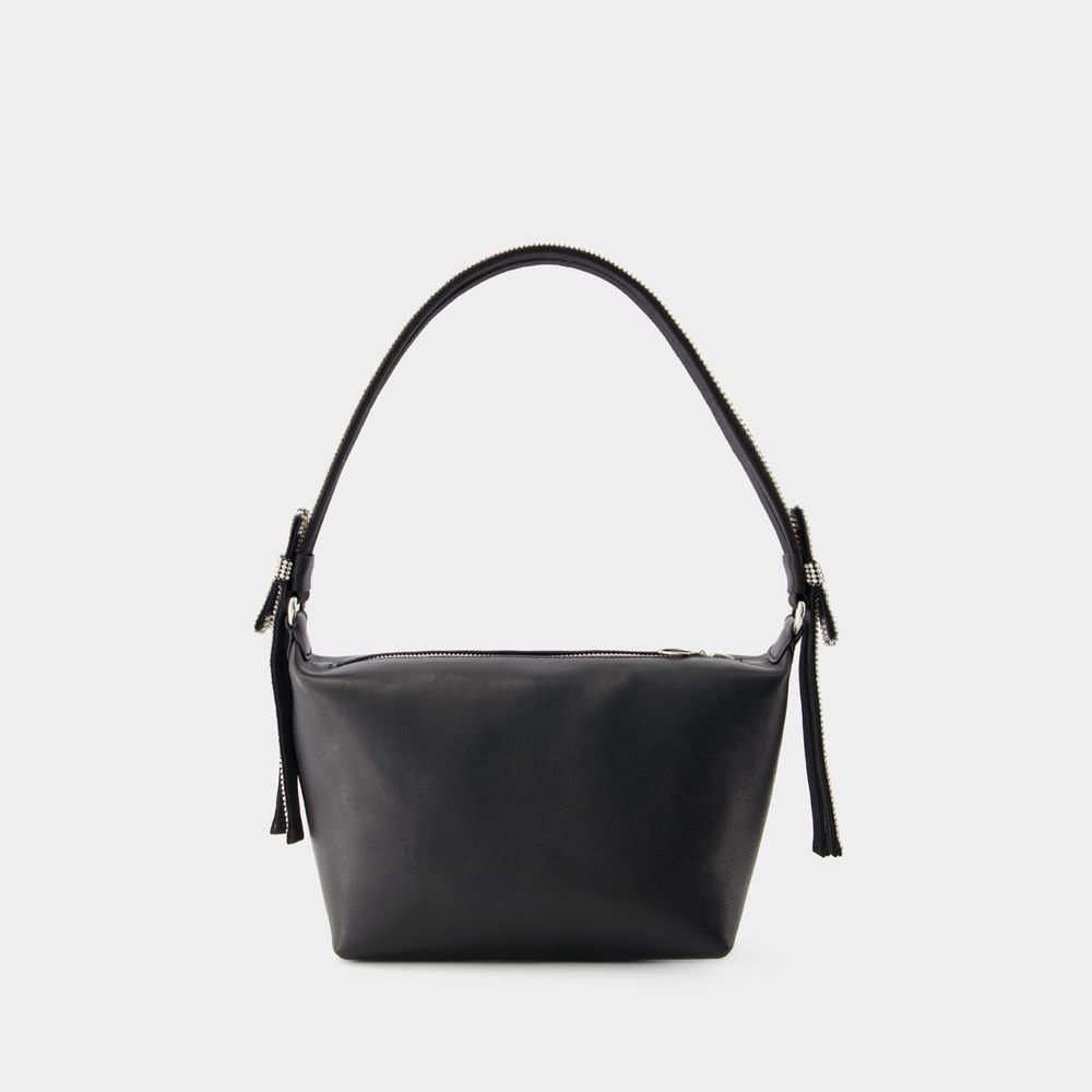 Doppelschleifen-Lederbeutel Handtasche