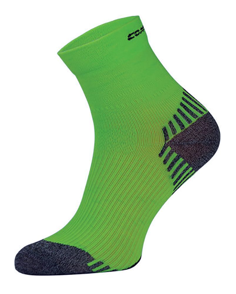 COMODO - Unisex Chaussettes de Contention pour Running Compression pour Sport - Néon Vert