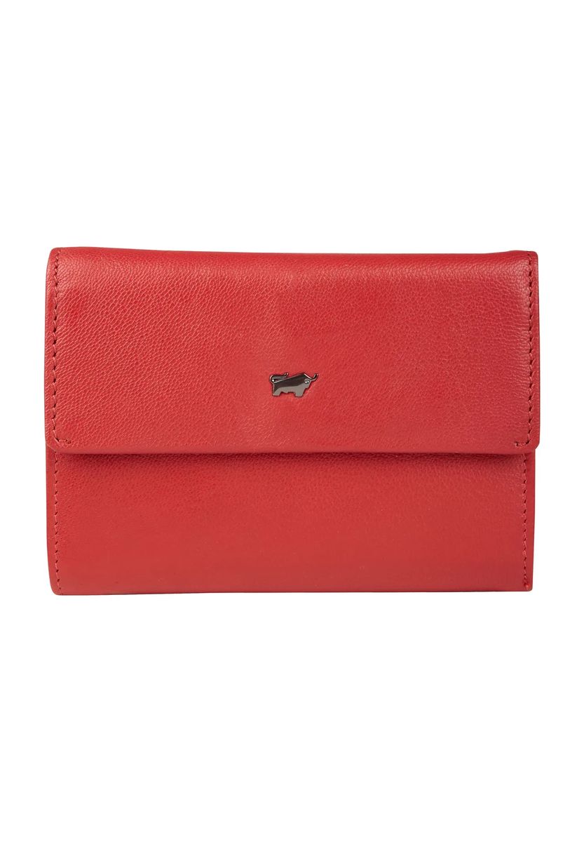 BRAUN BÜFFEL Geldbörse, Leder, Emblem, uni, für Damen, rot