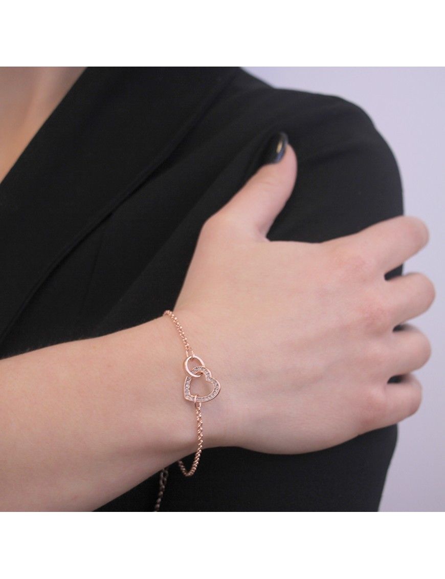 Armband mit verschlungenem Kristallherz