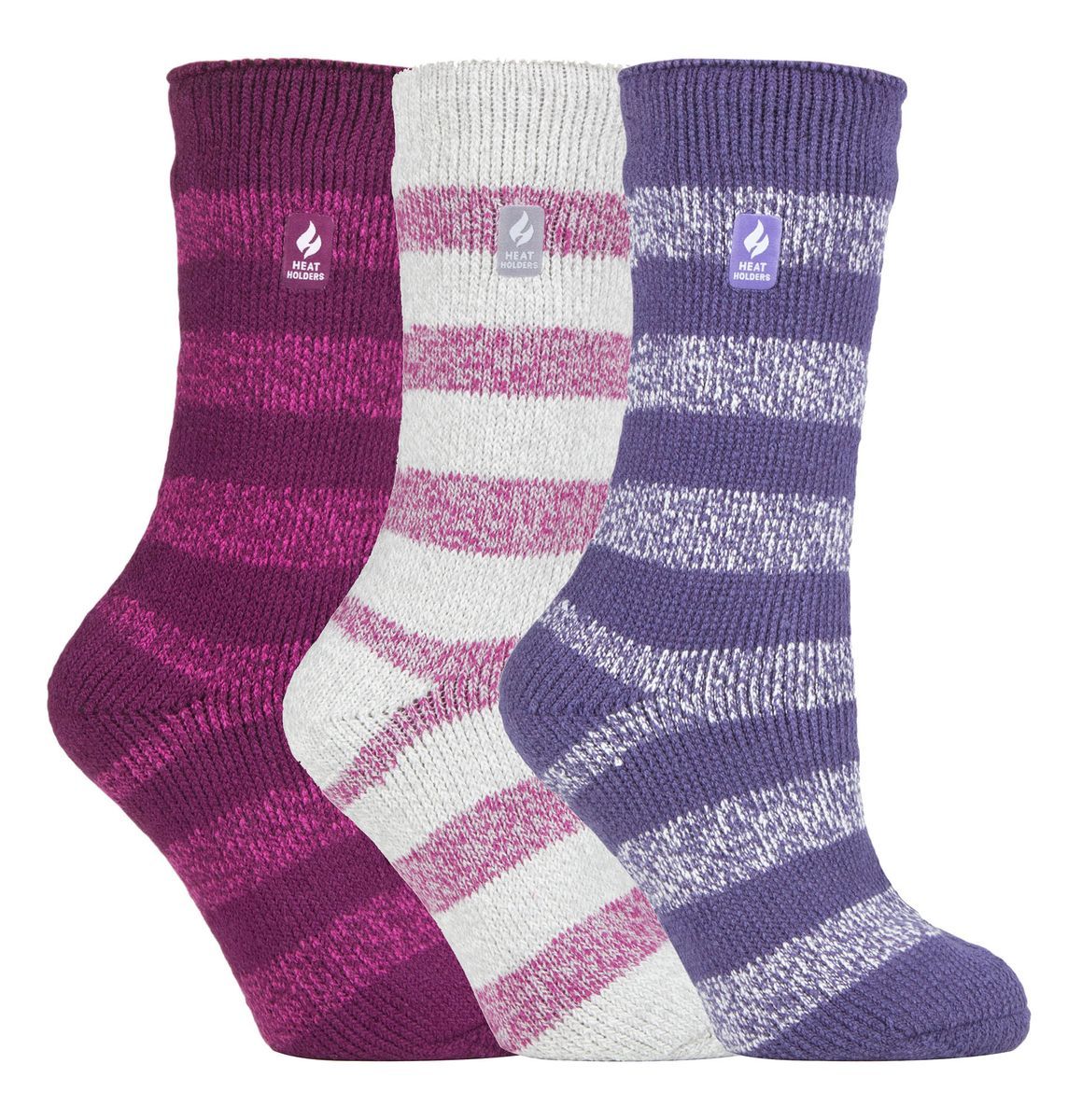 HEAT HOLDERS - 3er-Pack Multipack Damen Isolierte Thermo-Socken für den Winter - Twist H&T