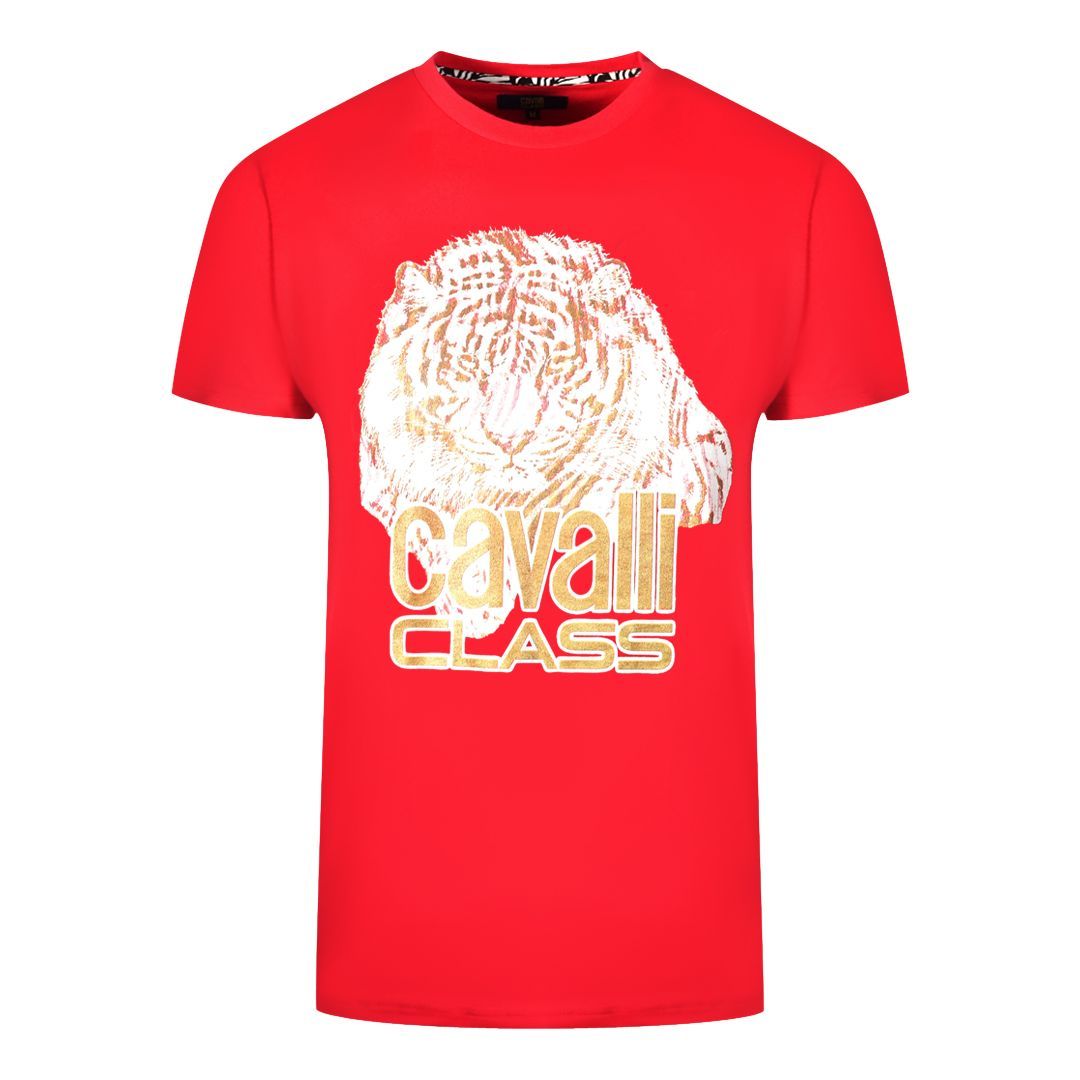 Baumwoll-T-Shirt mit Tigergrafikprint