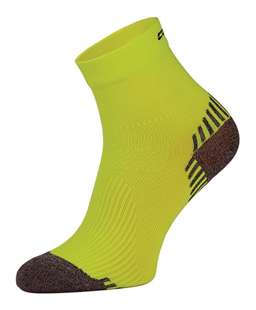 COMODO - Unisex Chaussettes de Contention pour Running Compression pour Sport - Néon Yellow