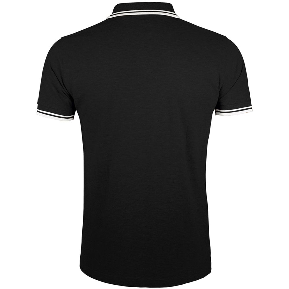 Kurzarm-Poloshirt mit kontrastierendem Streifenbesatz