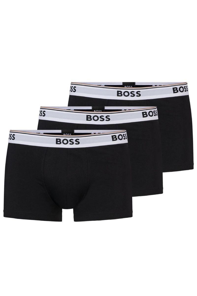 Herren-Boxershorts im Dreierpack, Schwarz