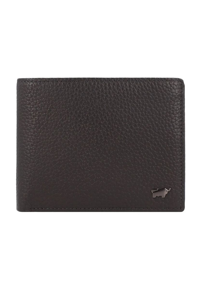 BRAUN BÜFFEL Brieftasche, Rindsleder, Emblem, für Herren, grau, 99