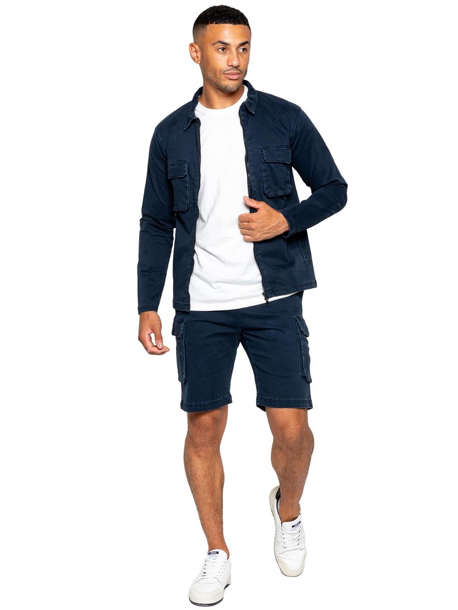 Herren Cargo Shorts Outfit Set