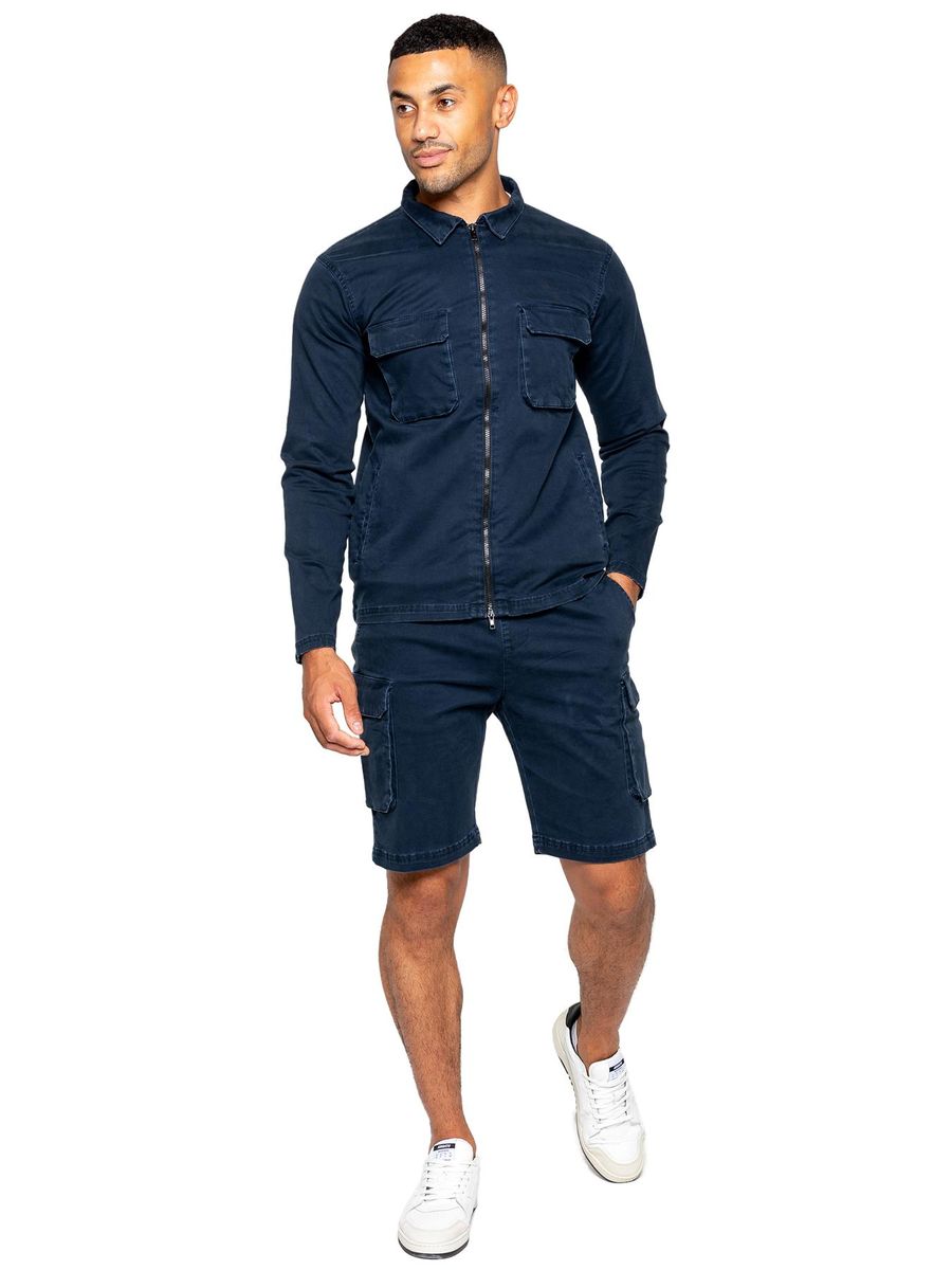 Utility-Set aus Cargo-Hemd und Shorts