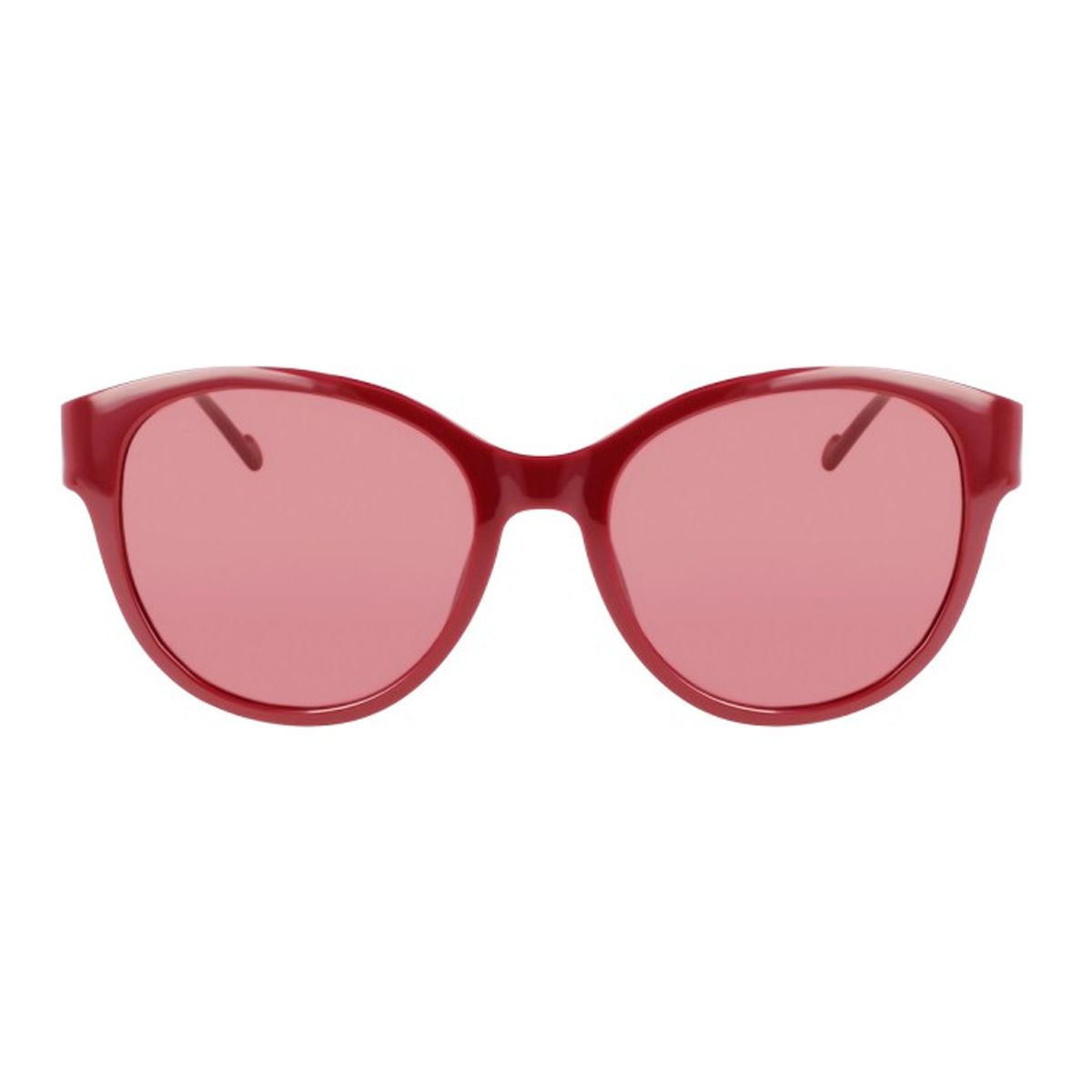 Ovale Acetat-Sonnenbrille mit goldenen Details