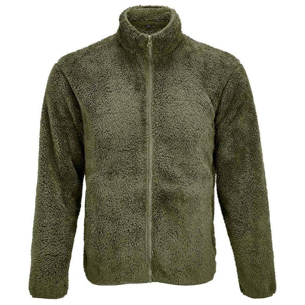 Flauschige Teddy-Fleecejacke mit Reißverschluss