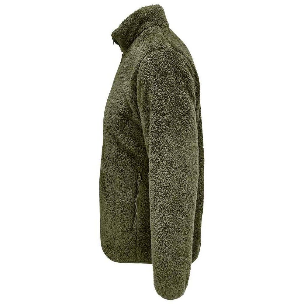 Flauschige Teddy-Fleecejacke mit Reißverschluss