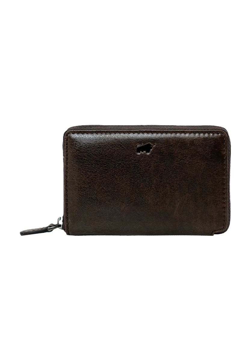 BRAUN BÜFFEL Kartenetui "9CS", Reißverschluss, RFID-Schutz, Leder, für Herren, braun, 99