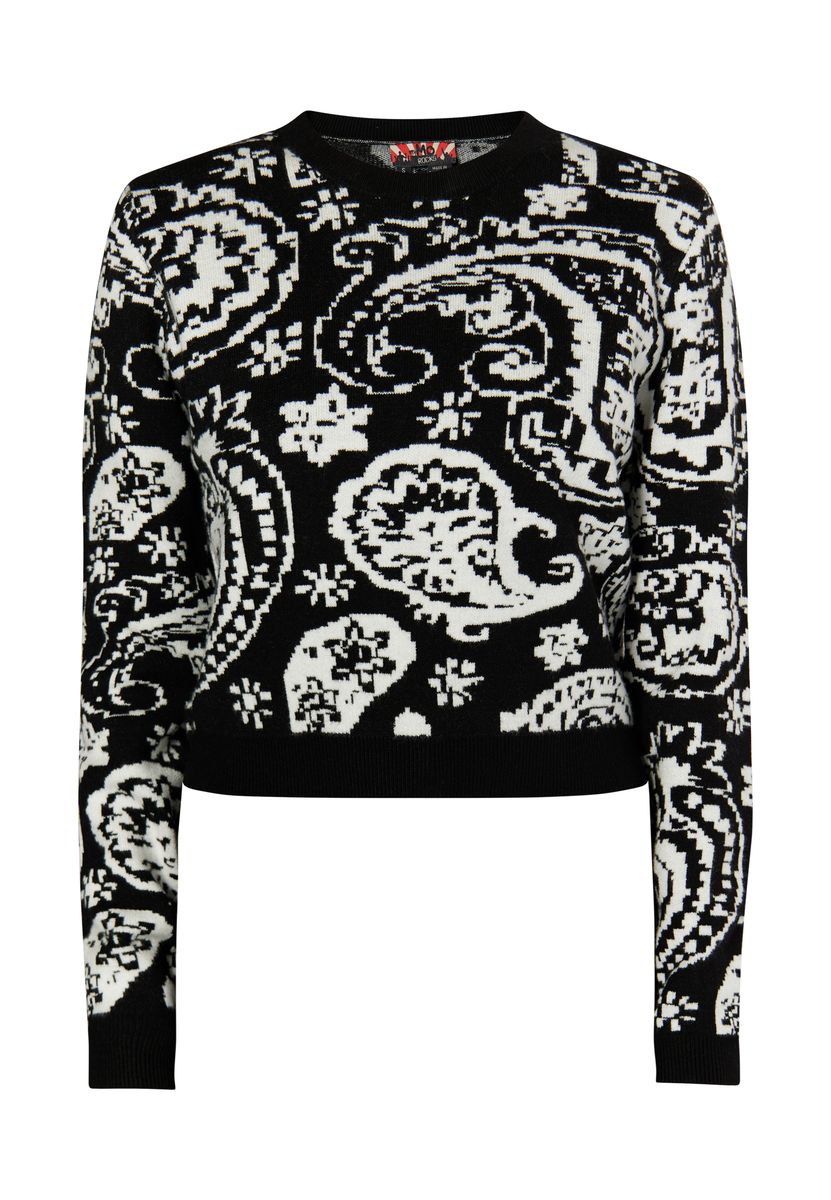 Mymo Strickpullover Damen schwarz