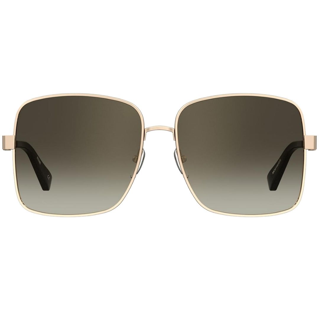 Übergroße quadratische Sonnenbrille mit Metallrahmen
