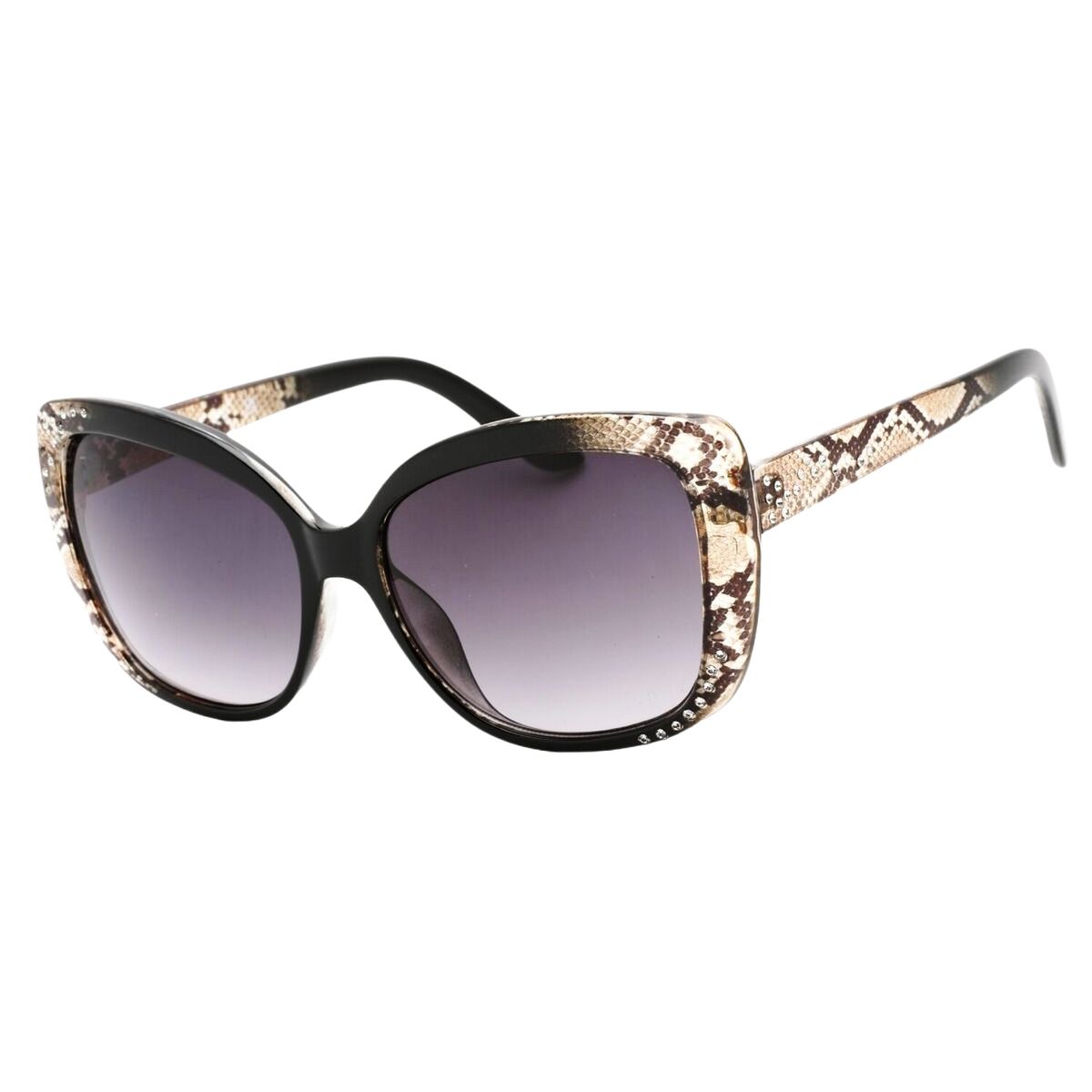 Übergroße Mode-Sonnenbrille mit Schlangenprint