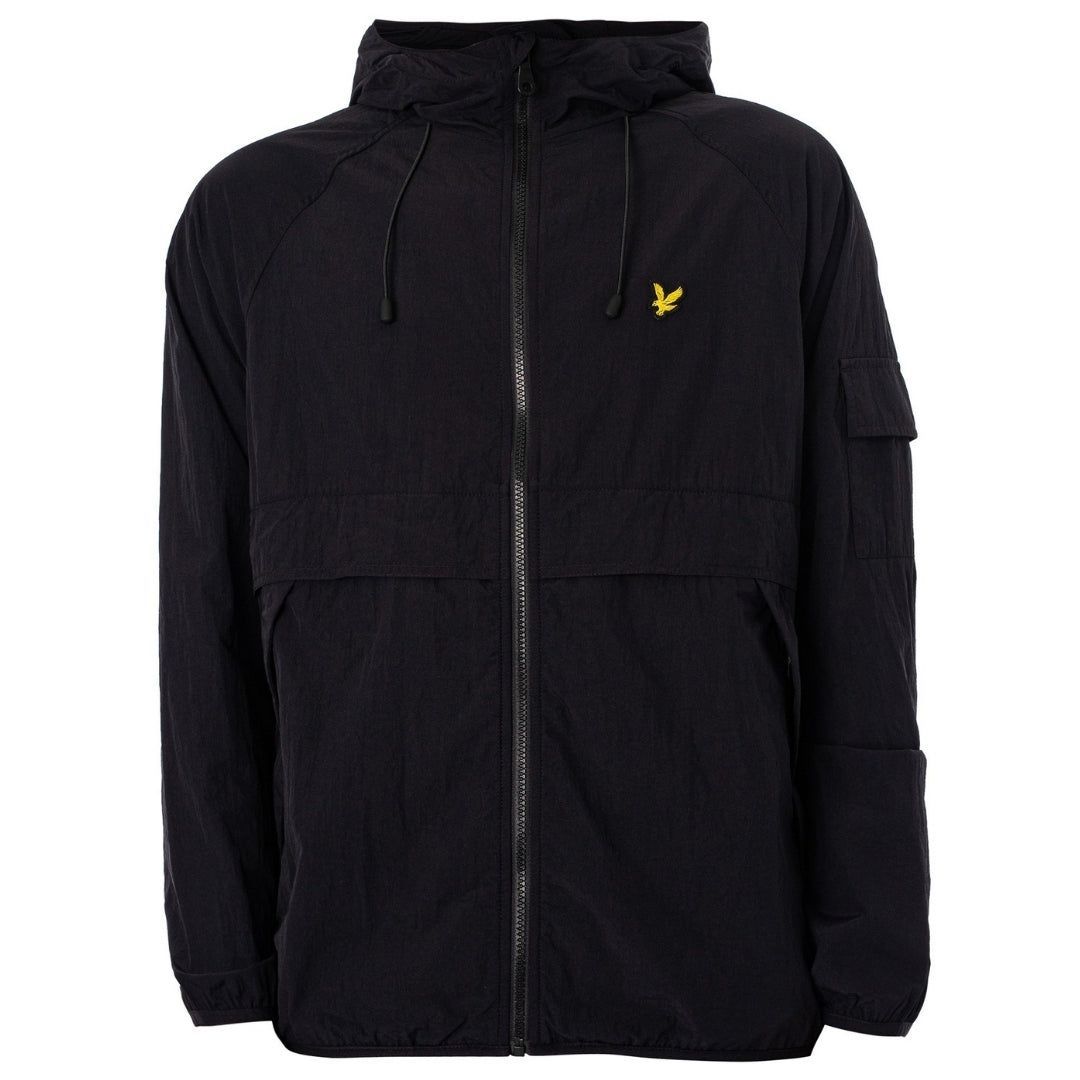 Klassische Windbreaker-Jacke mit Kapuze