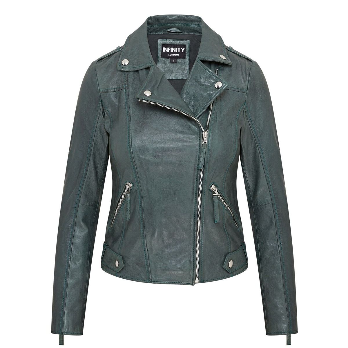 Klassische Biker-Lederjacke