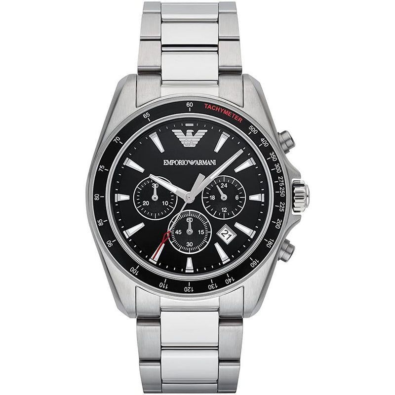 Herren Chronograph Tachymeter Edelstahl Uhr
