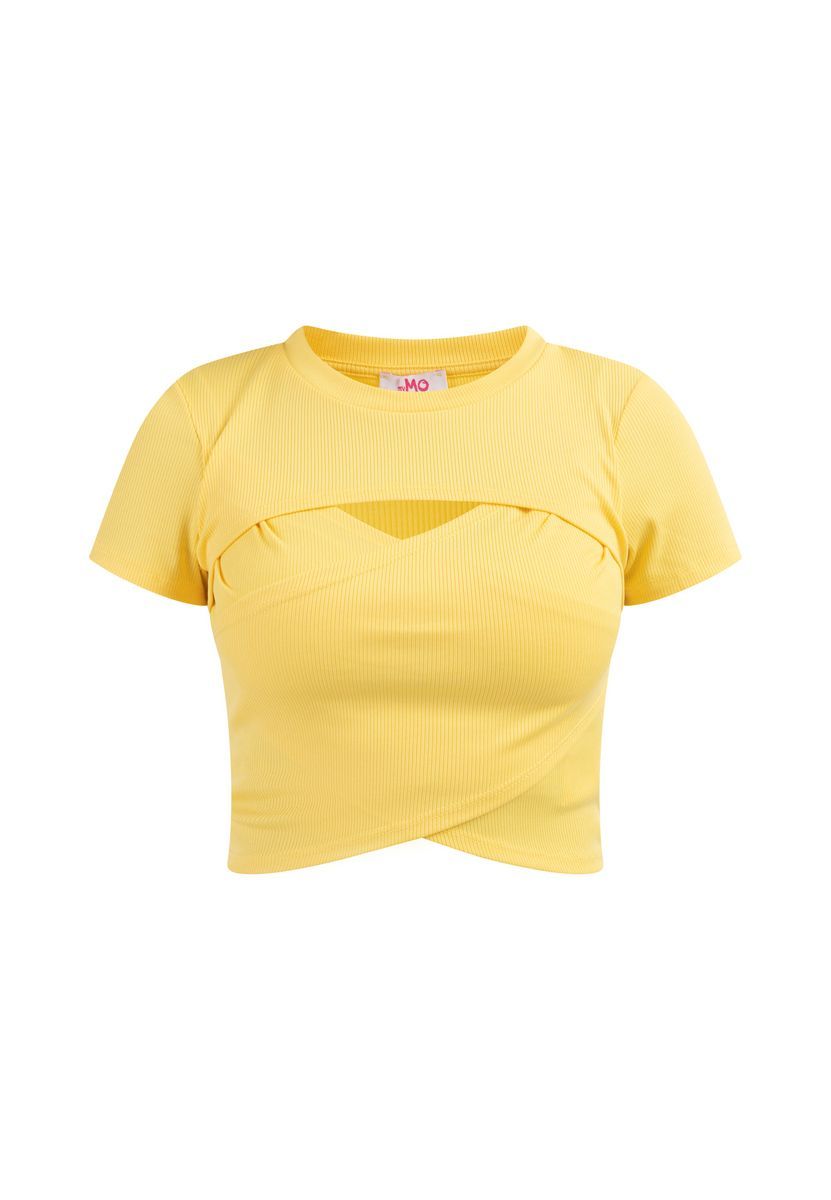 Mymo T-Shirt Damen Höllengelb