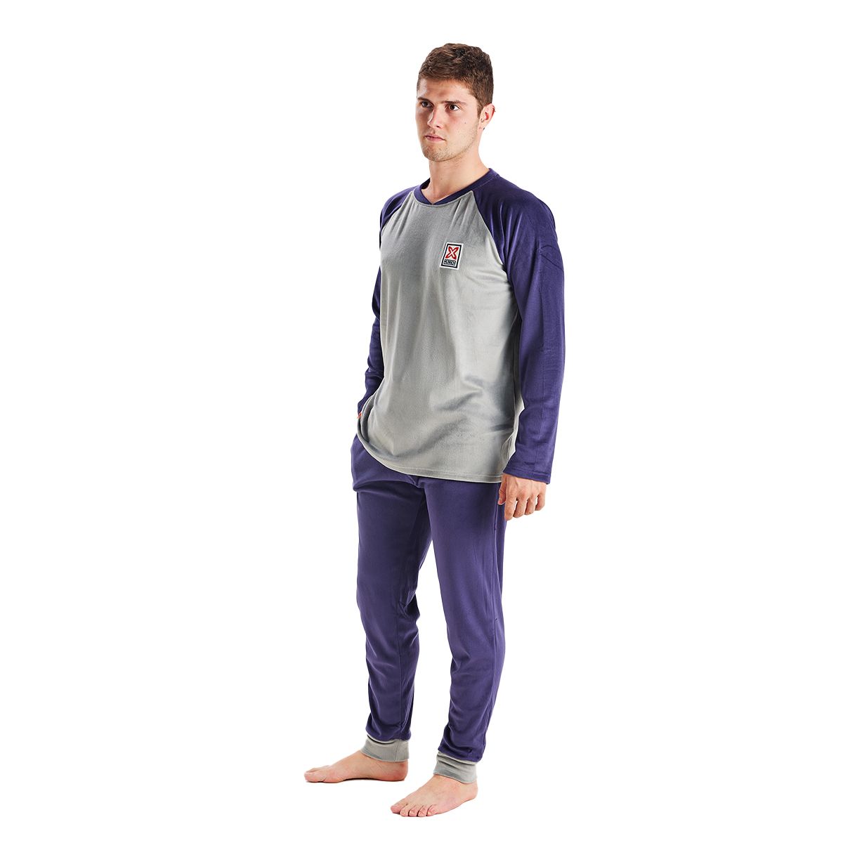 Herren-Loungewear-Pyjama-Set aus Samt