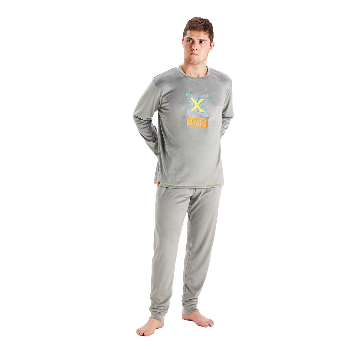 Herren-Velours-Loungeset mit Logo