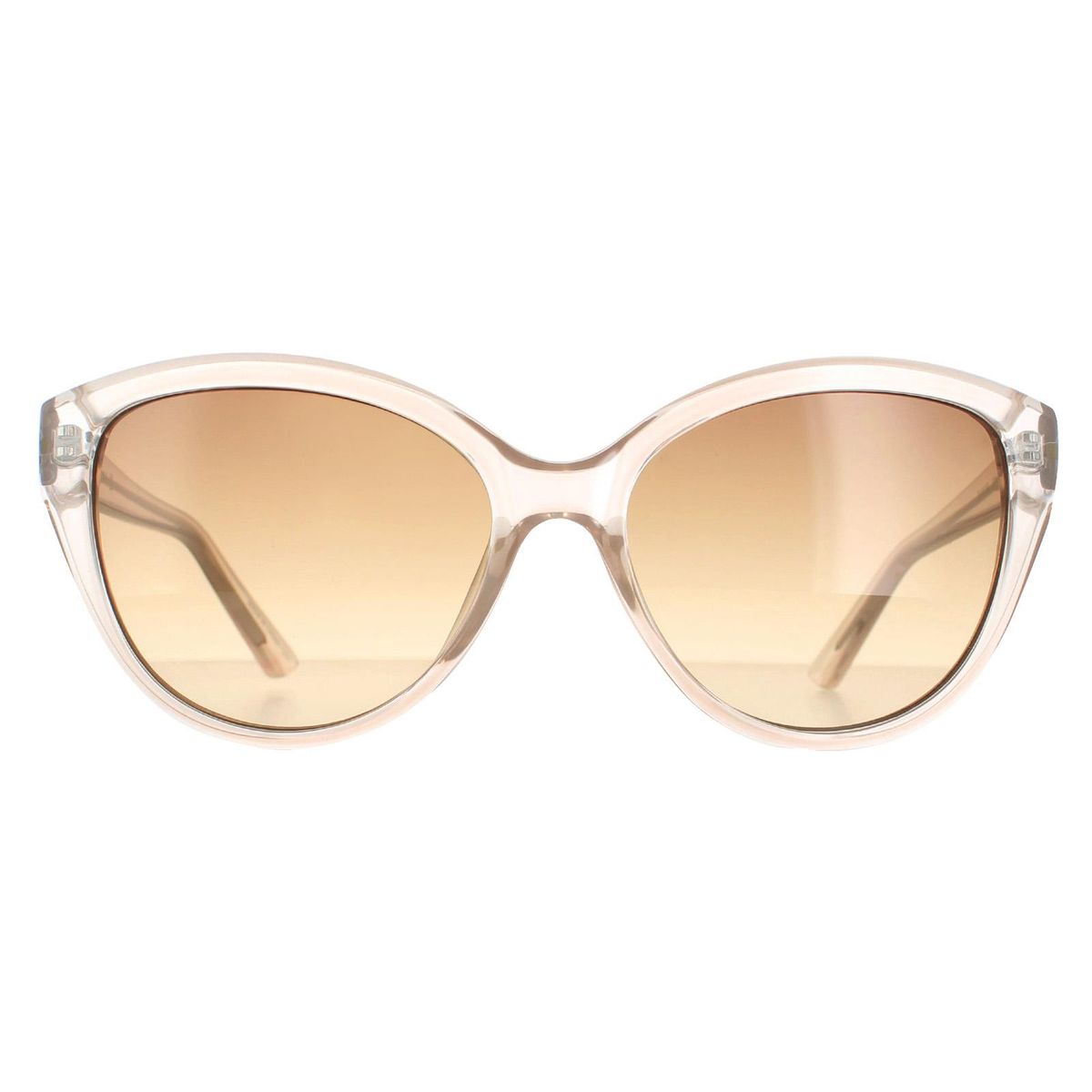 Katzenaugen Kristall Beige Sonnenbrille