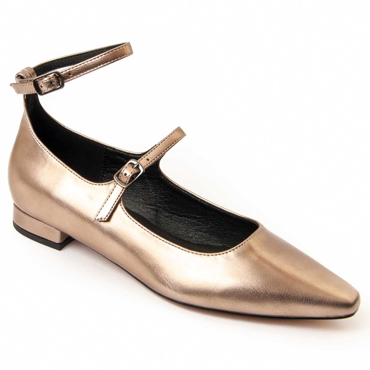 Mary-Jane-Ballerinas mit zwei Riemen
