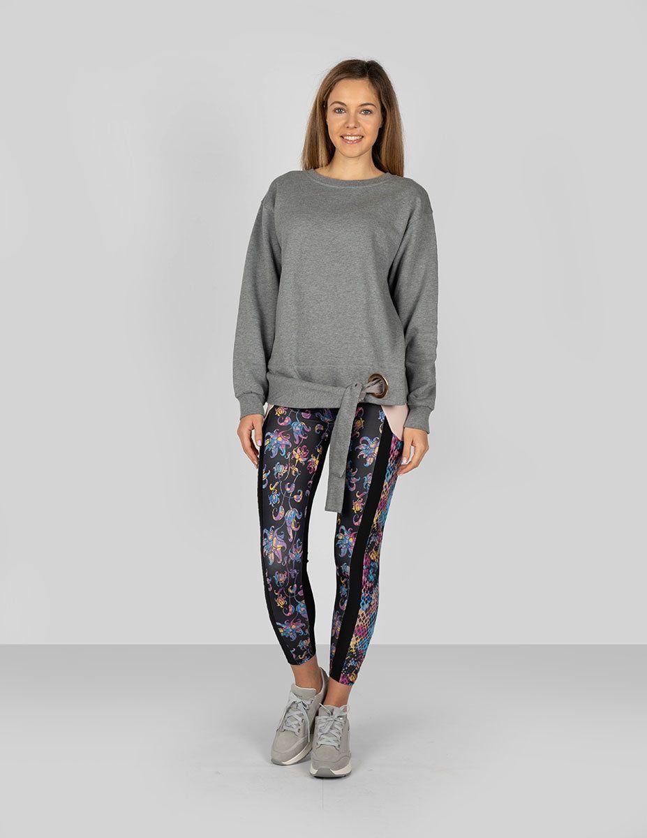 Lässiges Sweatshirt mit Bindegürtel