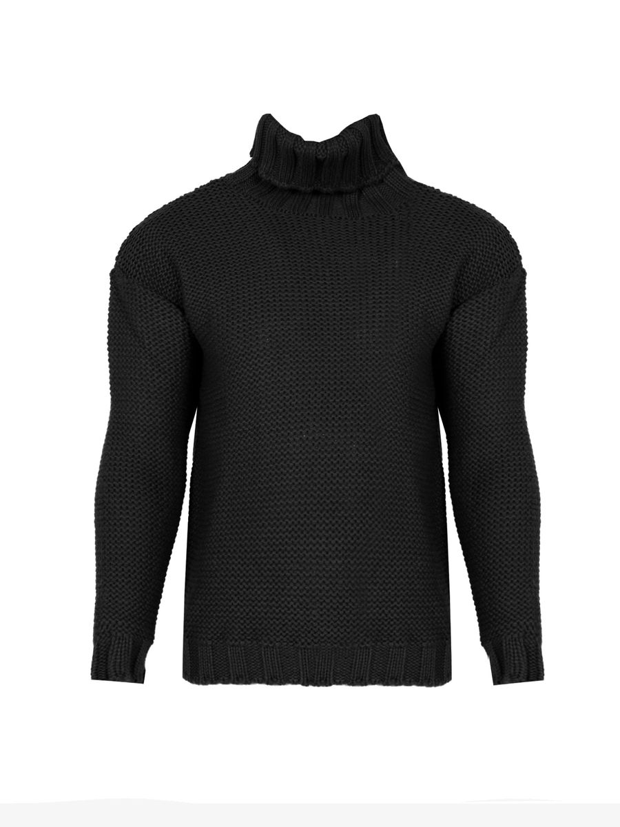Grobstrick-Rollkragenpullover