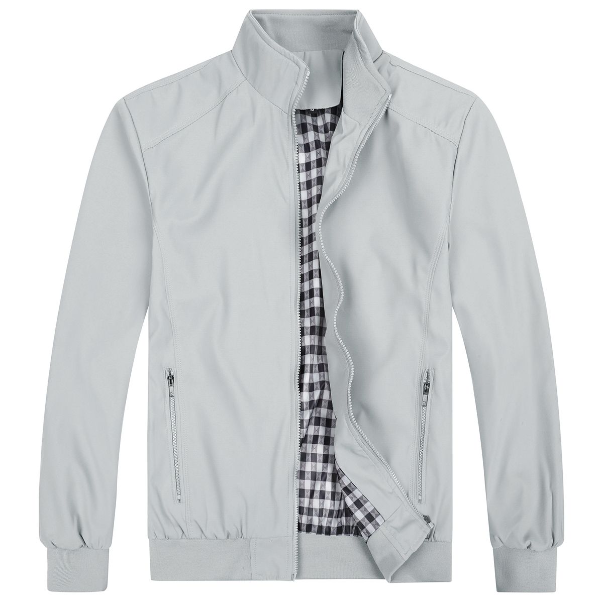 Herrenjacke mit Stehkragen, leichte Übergangsjacke