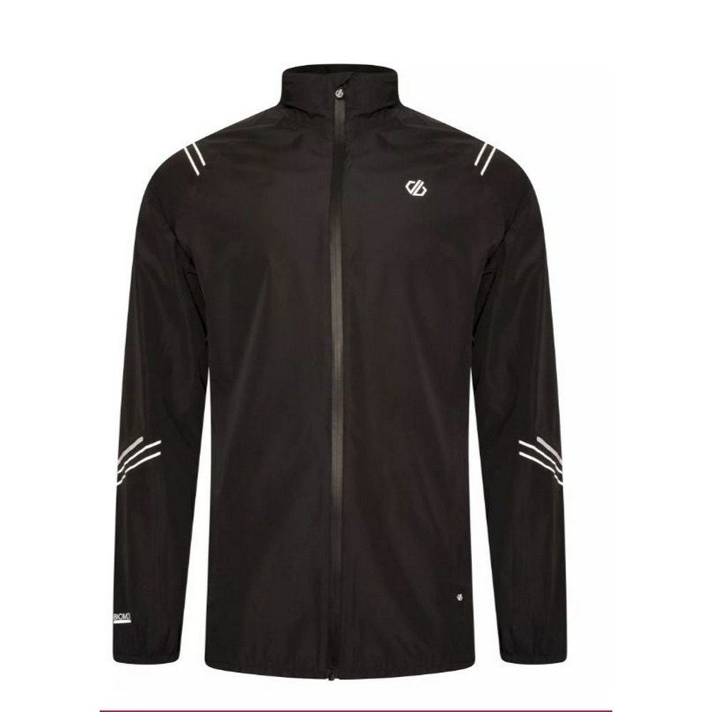 Schwarze, reflektierende, leichte Laufjacke