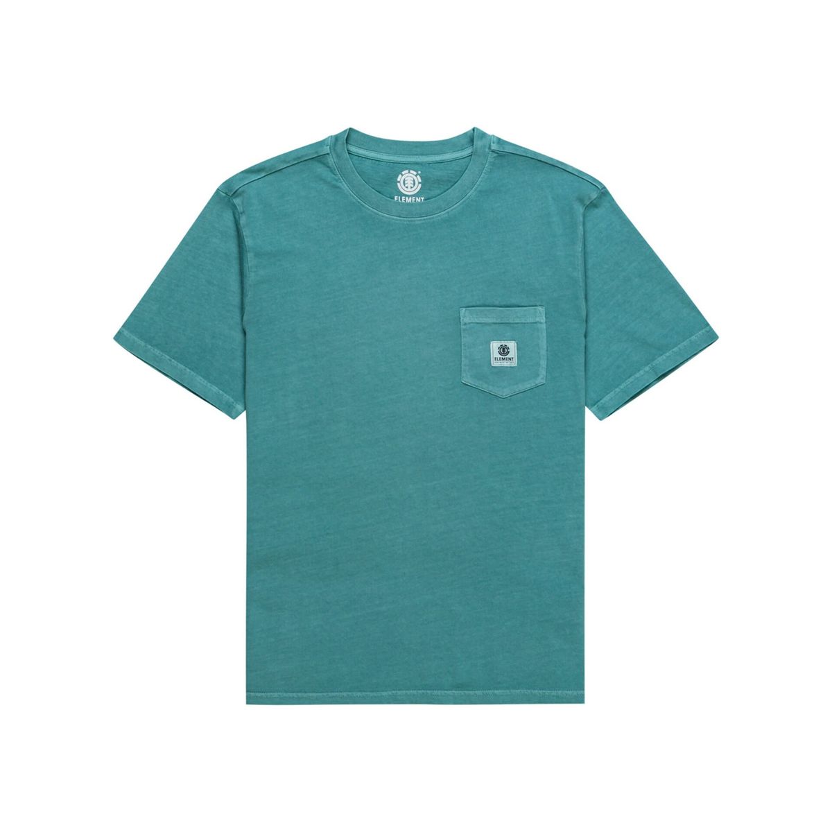 Basic T-Shirt mit Tasche Pigmentfärbung