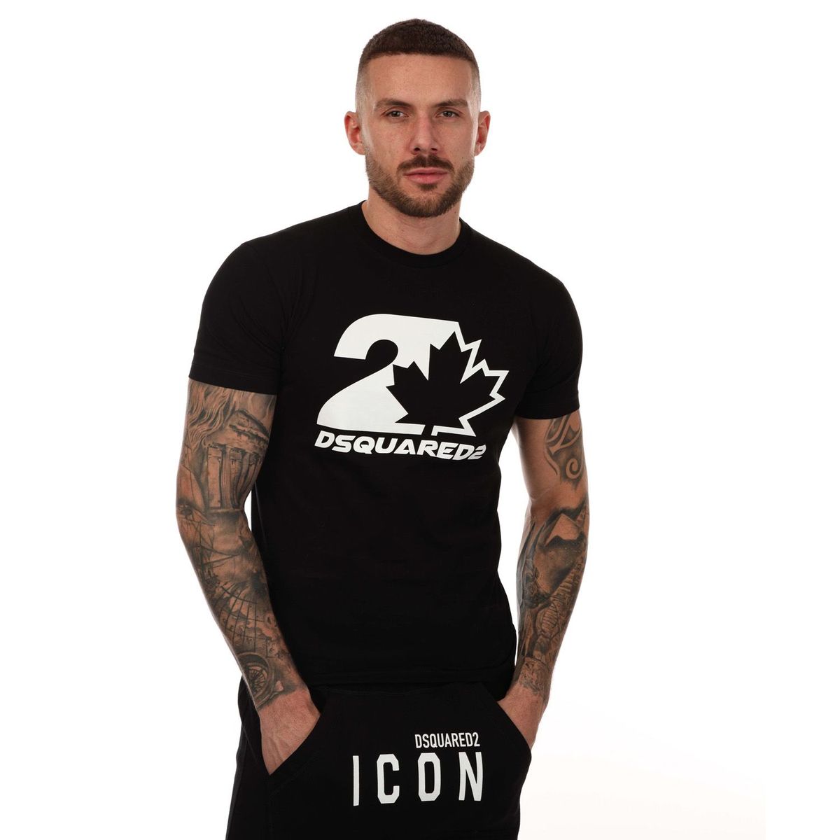 Baumwoll T-Shirt mit Grafikprint