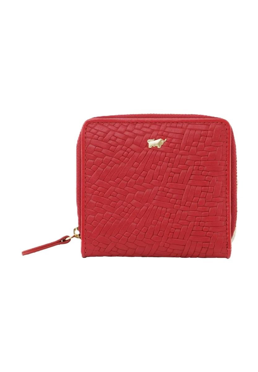 BRAUN BÜFFEL Geldbörse, Leder, Flechtprägung, für Damen, rot, 99