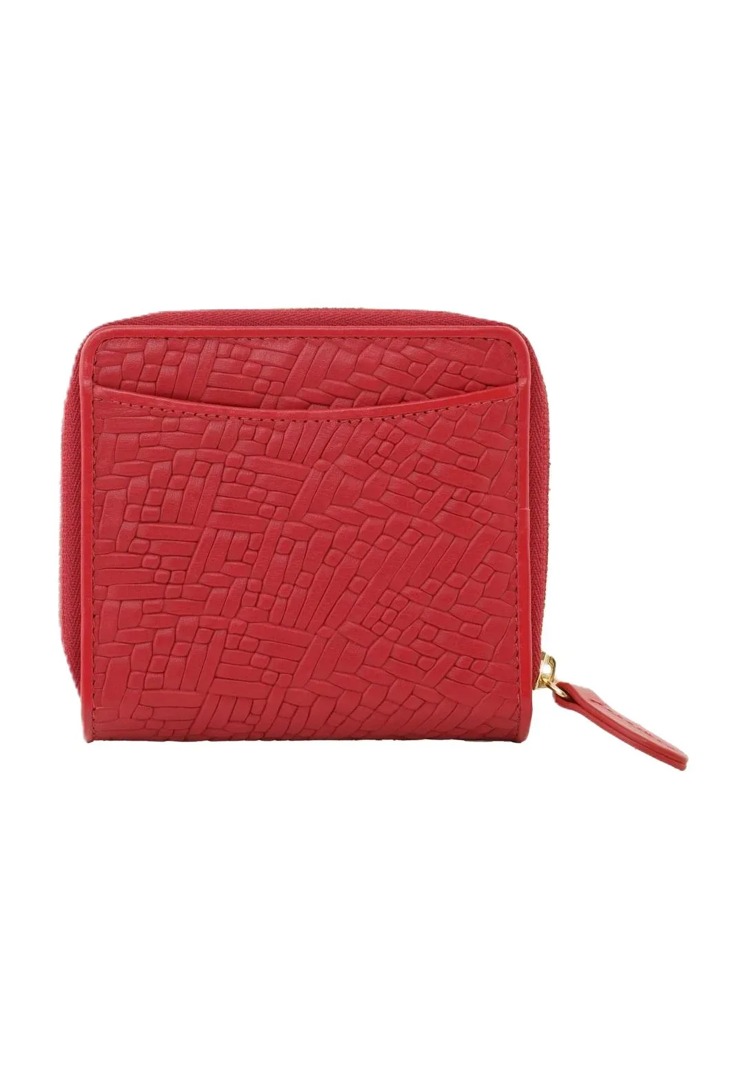 BRAUN BÜFFEL Geldbörse, Leder, Flechtprägung, für Damen, rot, 99